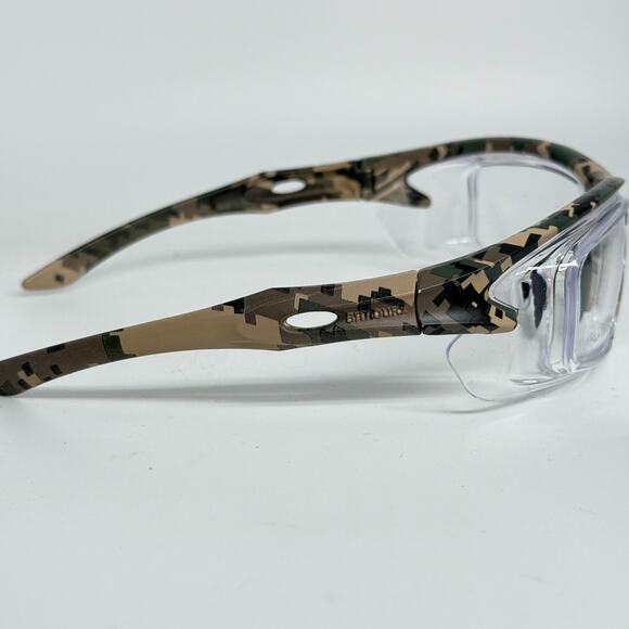 ArmouRx ARX Z87-2+ Brown Clear Rectangular Full Rim Eyeglasses 55-21 H19590 - Picture 5 of 7